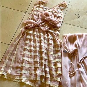 Blumarine silk antique lace rose 🌹 dress 42
